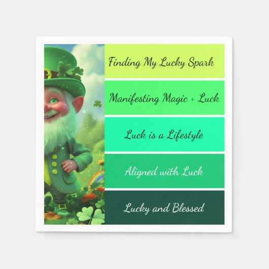 St. Patrick’s Affirmation Napkins Servet (Voorkant)