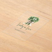 St Patrick’s Bridal Shower Clover Bouquet Acryl Uitnodigingen (Laagn)