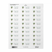 St. Patrick’s Bridal Shower Lucky Clover Bouquet Etiket (Full Sheet)