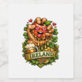 St. Patrick’s Day Apple Craze 🍀 Wijn Etiket (Enkel label)