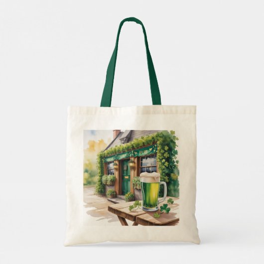 St Patrick’s Day Bar Pub Party Personalized Tote Bag (Achterkant)