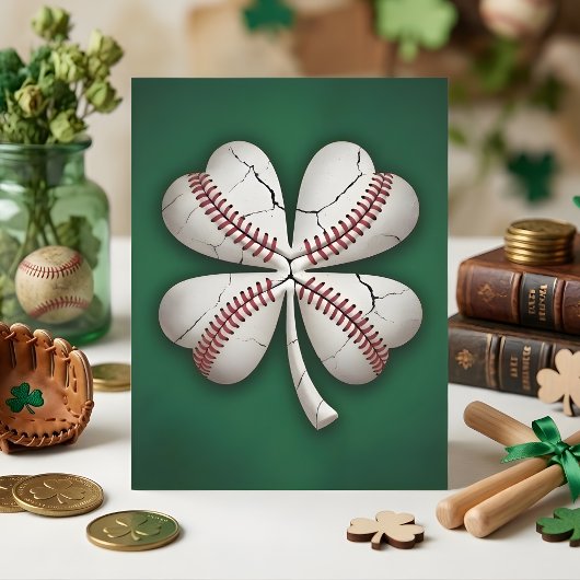 St Patrick’s Day Baseball Card Feestdagenkaart