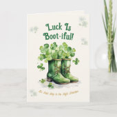 St. Patrick’s Day Boots Luck Funny Greeting Card Kaart (Voorkant)
