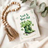 St. Patrick’s Day Boots Luck Funny Greeting Card Kaart