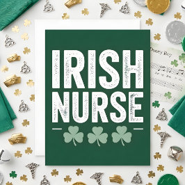 St Patrick’s Day Card Irish Nurse Feestdagenkaart