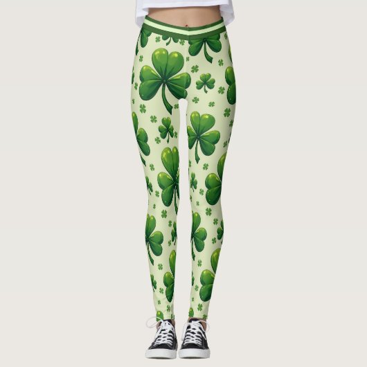 St. Patrick’s Day Clover Chaos Leggings (Voorkant)