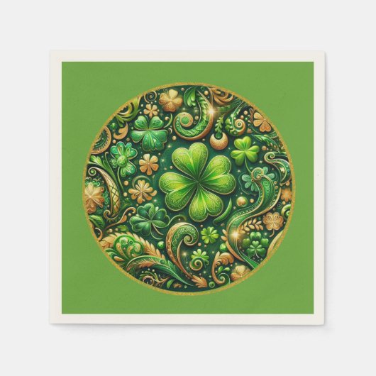 St. Patrick’s Day Clover Design  Servet (Voorkant)
