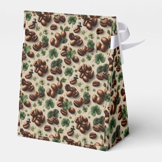 St. Patrick’s Day Coffee & Shamrock Pattern Bedankdoosjes (Achterkant)