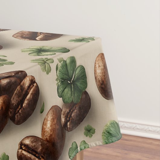 St. Patrick’s Day Coffee & Shamrock Pattern Tafelkleed (Voorbeeld)