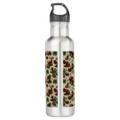 St. Patrick’s Day Coffee & Shamrock Pattern Waterfles (Achterkant)