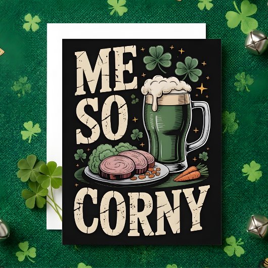 St Patrick’s Day Corned Beef Humor Card Feestdagenkaart
