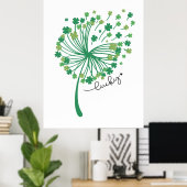 St.Patrick’s Day Dandelion Lucky Poster (Thuiskantoor)