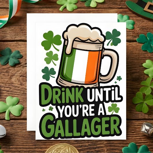 St Patrick’s Day Drinking Humor Card Feestdagenkaart