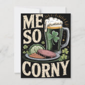 St Patrick’s Day Funny Food Card Feestdagenkaart (Voorkant)