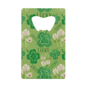 St Patrick’s Day geluksgroene Klaver flesopener Creditkaart Flessenopener