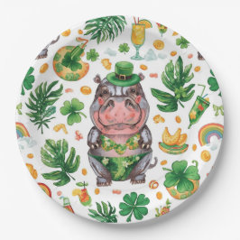 St. Patrick’s Day Glam Hippo Bikini Papieren Bordje