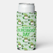 St. Patrick’s Day Gnome Beer Can Cooler (Seltzer Voorkant)