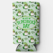 St. Patrick’s Day Gnome Beer Can Cooler (Voorkant)