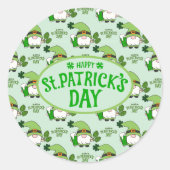 St. Patrick’s Day Gnome Green Sticker (Voorkant)