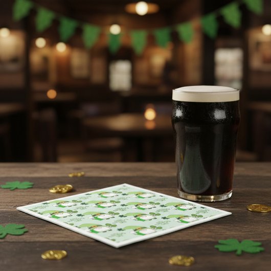 St. Patrick’s Day Gnome Napkins Servet