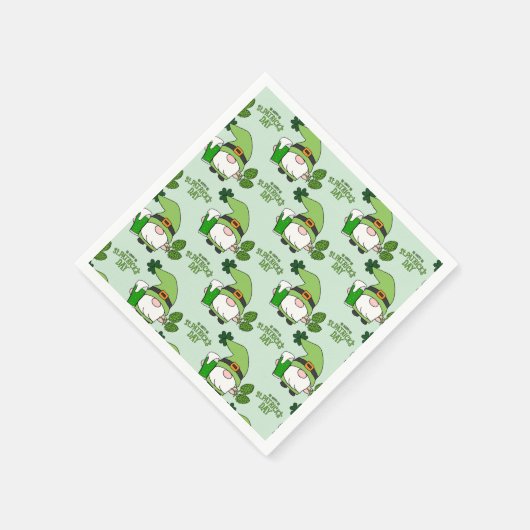 St. Patrick’s Day Gnome Napkins Servet (Hoek)
