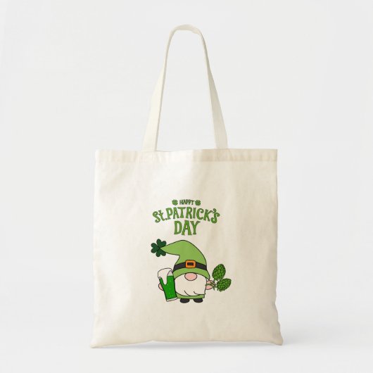 St. Patrick’s Day Gnome Paper Plate Tote Bag (Voorkant)