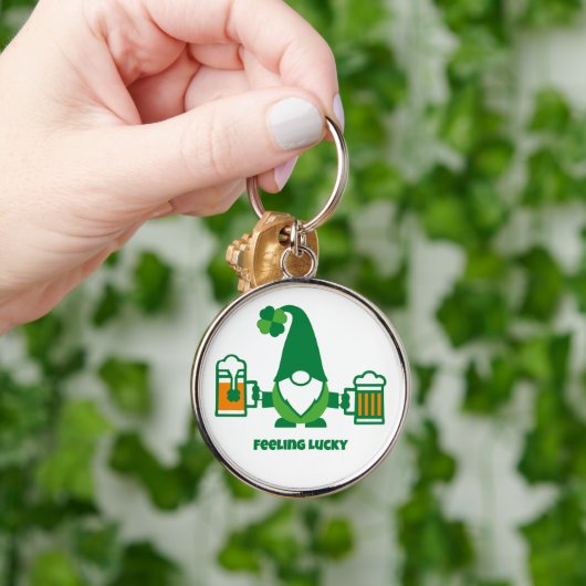 St. Patrick’s Day Gnome with Beer Mug Sleutelhanger (Hand)