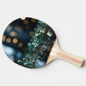 ☘️ St. Patrick’s Day Gold Bokeh & Clovers Tafeltennisbatje (Zijkant)