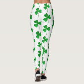 St. Patrick’s Day Green Faux Glitter Shamrock Leggings (Achterkant)