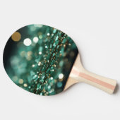 ☘️ St. Patrick’s Day Green Glitter Bokeh Tafeltennisbatje (Zijkant)