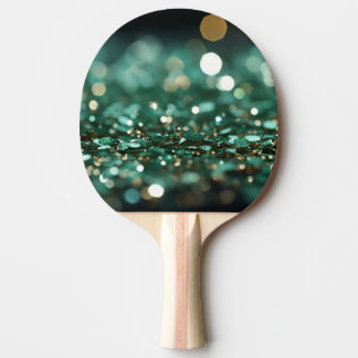 ☘️ St. Patrick’s Day Green Glitter Bokeh Tafeltennisbatje