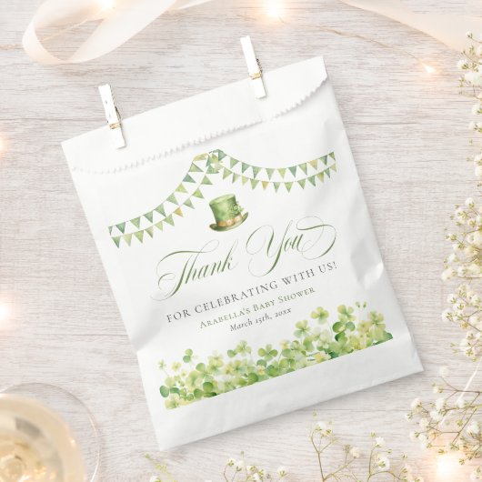 St. Patrick’s Day Green Shamrock Baby Shower Bedankzakje (Geknipt)