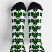St. Patrick’s day groen zwart geruite shamrocks Sokken (Top)