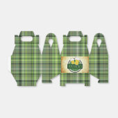 St.Patrick`s Day, groene Ierse plaid Bedankdoosjes (Uitgevouwen)