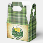 St.Patrick`s Day, groene Ierse plaid Bedankdoosjes (Geopend)