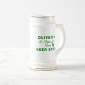 St Patrick`s day Groene Klaver Naam Bierpul (Voorkant rechts)