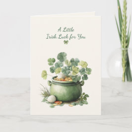 St. Patrick’s Day Irish Luck Clover Greeting Card Kaart