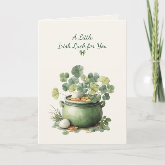St. Patrick’s Day Irish Luck Clover Greeting Card Kaart (Voorkant)