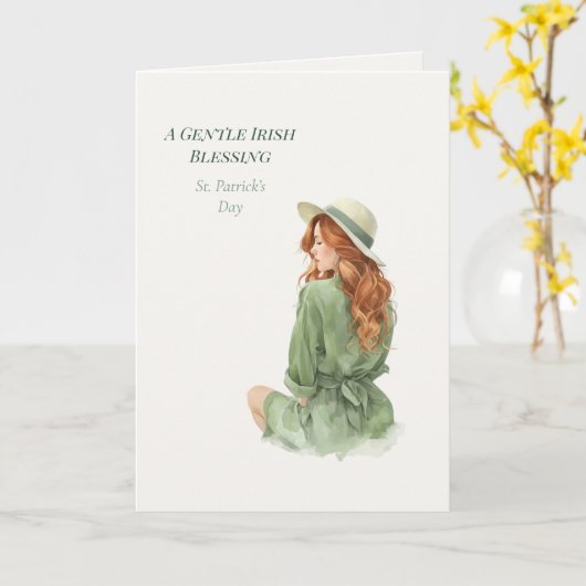 St. Patrick’s Day Irish Luck Poetic Greeting Card Kaart (Gele Bloem)