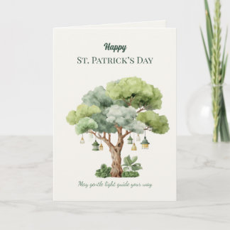 St. Patrick’s Day Irish Tree Lantern Card Kaart