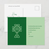 St. Patrick’s Day Keltisch Kruis | St. Patrick cit Feestdagenkaart (Voorkant / Achterkant)