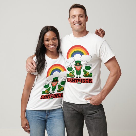 St. Patrick’s Day Leprechaun en Rainbow T-shirt D (Unisex)