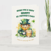St. Patrick’s Day Leprechaun Funny Card Kaart (Voorkant)