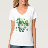 St. Patrick’s Day Leprechaun V-hals T-shirt (Voorkant)