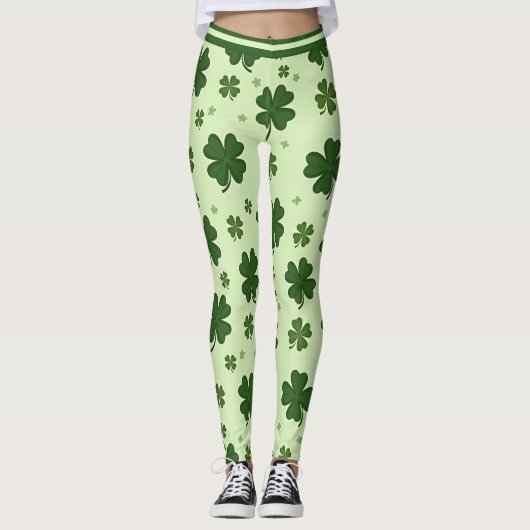 St. Patrick’s Day Lucky Legs in Motion Leggings (Voorkant)