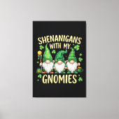 St Patrick’s Day Lucky Shamrock Gnome  Canvas Afdruk (Voorkant)