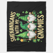 St Patrick’s Day Lucky Shamrock Gnome Fleece Deken (Voorkant)