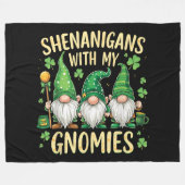 St Patrick’s Day Lucky Shamrock Gnome Fleece Deken (Voorkant (Horizontaal))