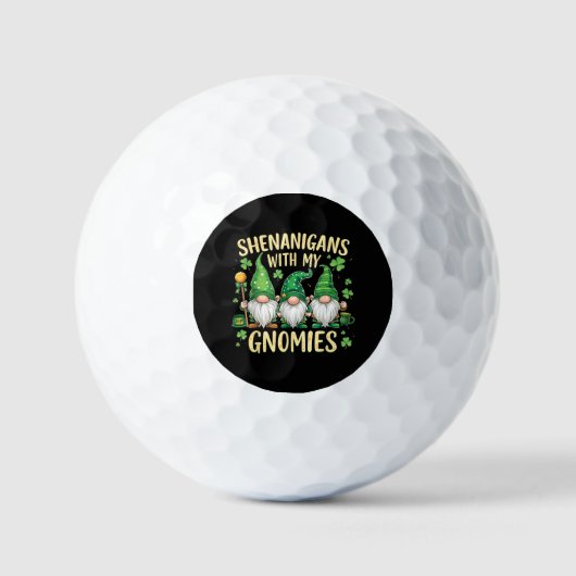 St Patrick’s Day Lucky Shamrock Gnome  Golfballen (Voorkant)