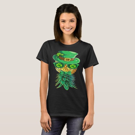 St Patrick s Day  Mask Swinger Upside Down Pineapp T-shirt (Voorkant volledig)